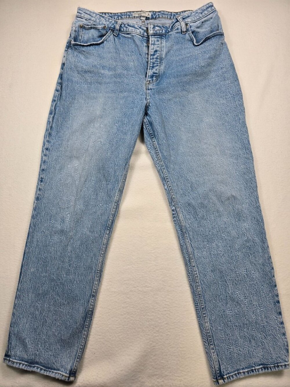Abercrombie & Fitch 16R 33 The Dad High Rise Curve Love Light Wash Jeans